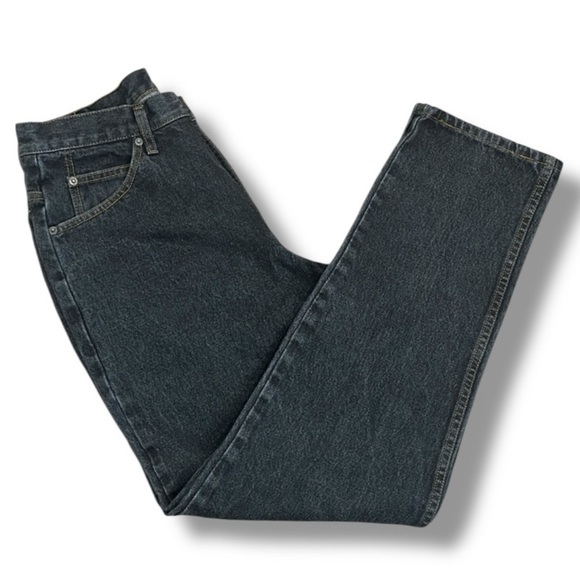 Vintage Brittania Men's Jeans Black Size 31 x 32 (Labeled 33 x 32) Straight Leg - Picture 1 of 15